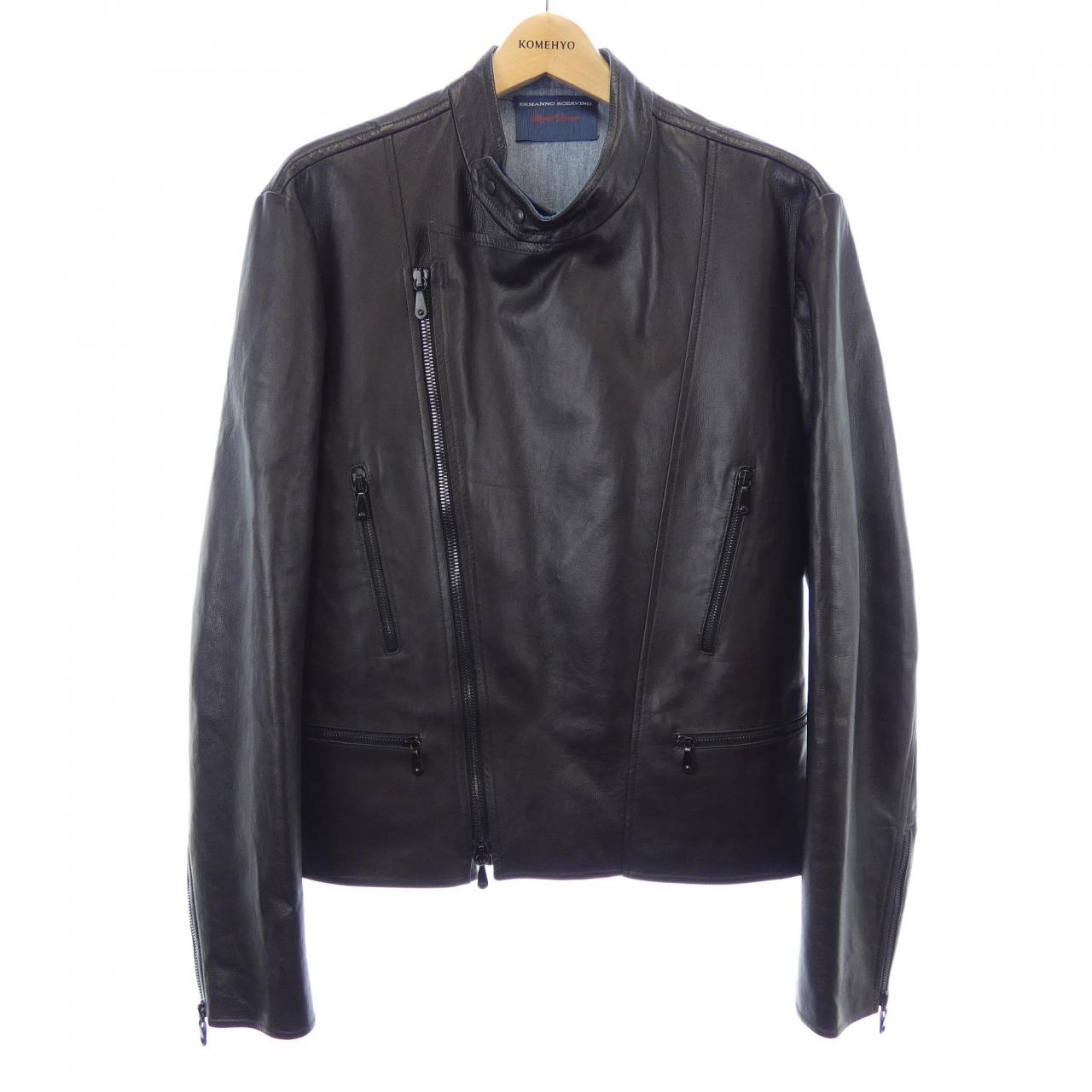 エルマンノシュエルビーノ ERMANNO SCERVINO レザーライダースジャケット