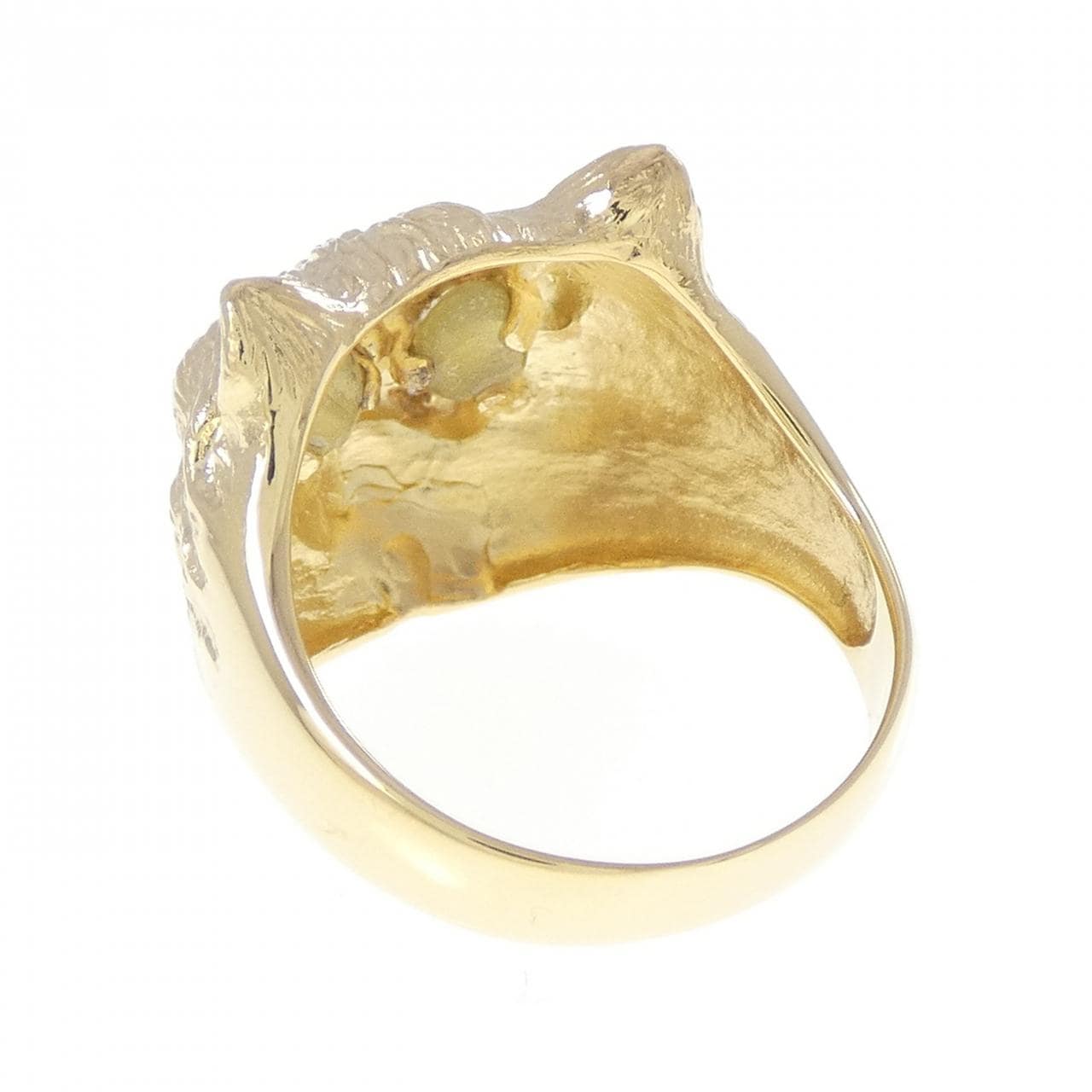 K18YG キャット クリソベリルキャッツアイ リング