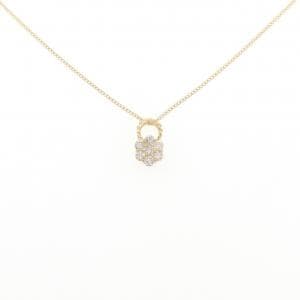 K18YG フラワー ダイヤモンド ネックレス 0.31CT