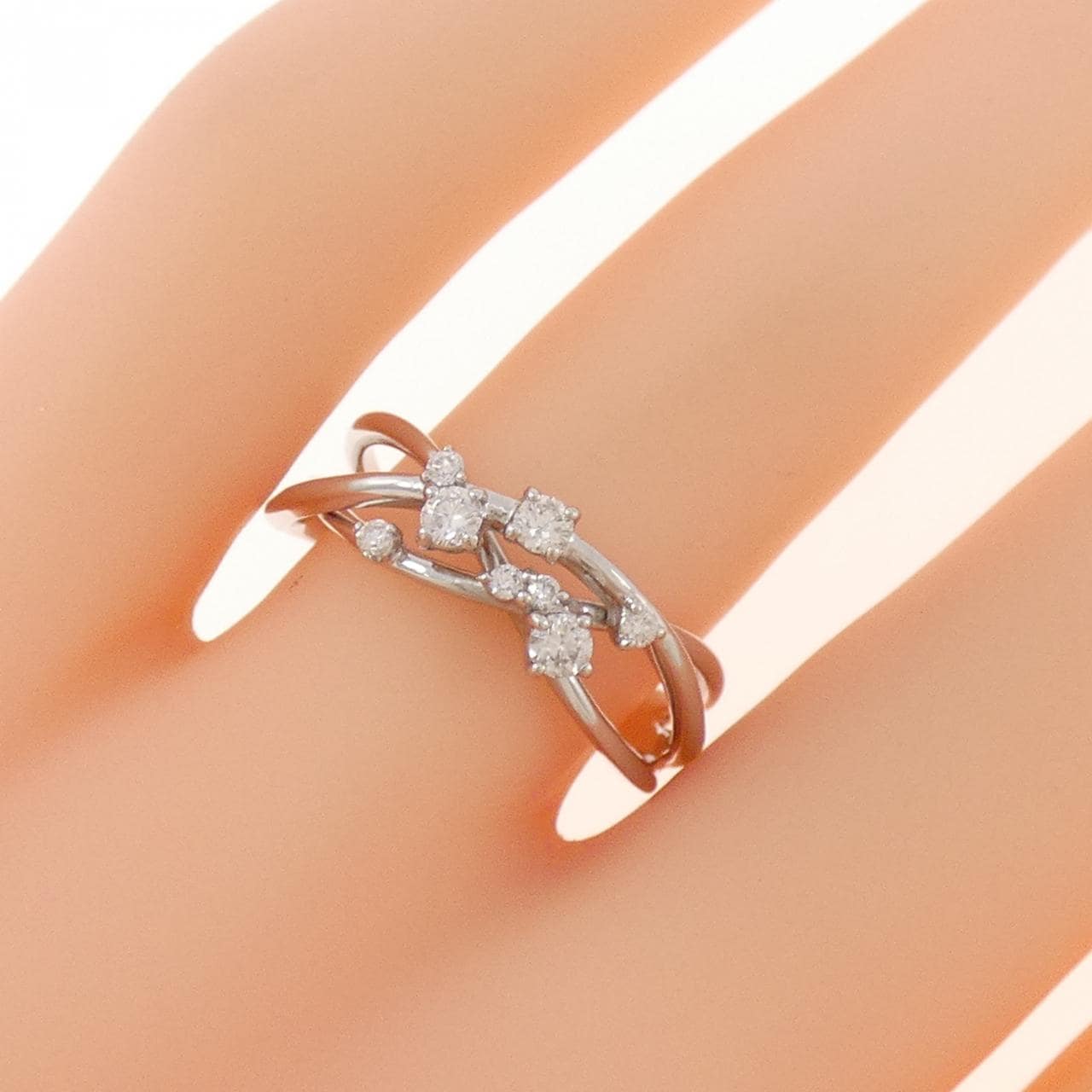 K18WG ダイヤモンド リング 0.20CT