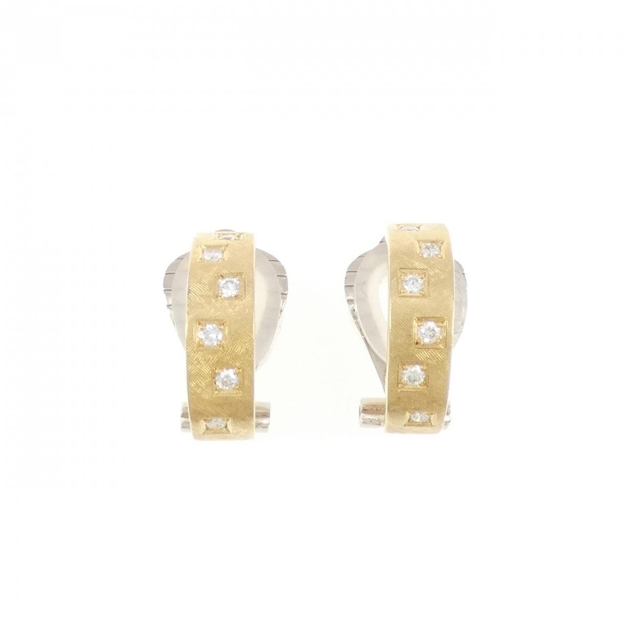 K18YG/K14WG钻石耳夹0.24 克拉
