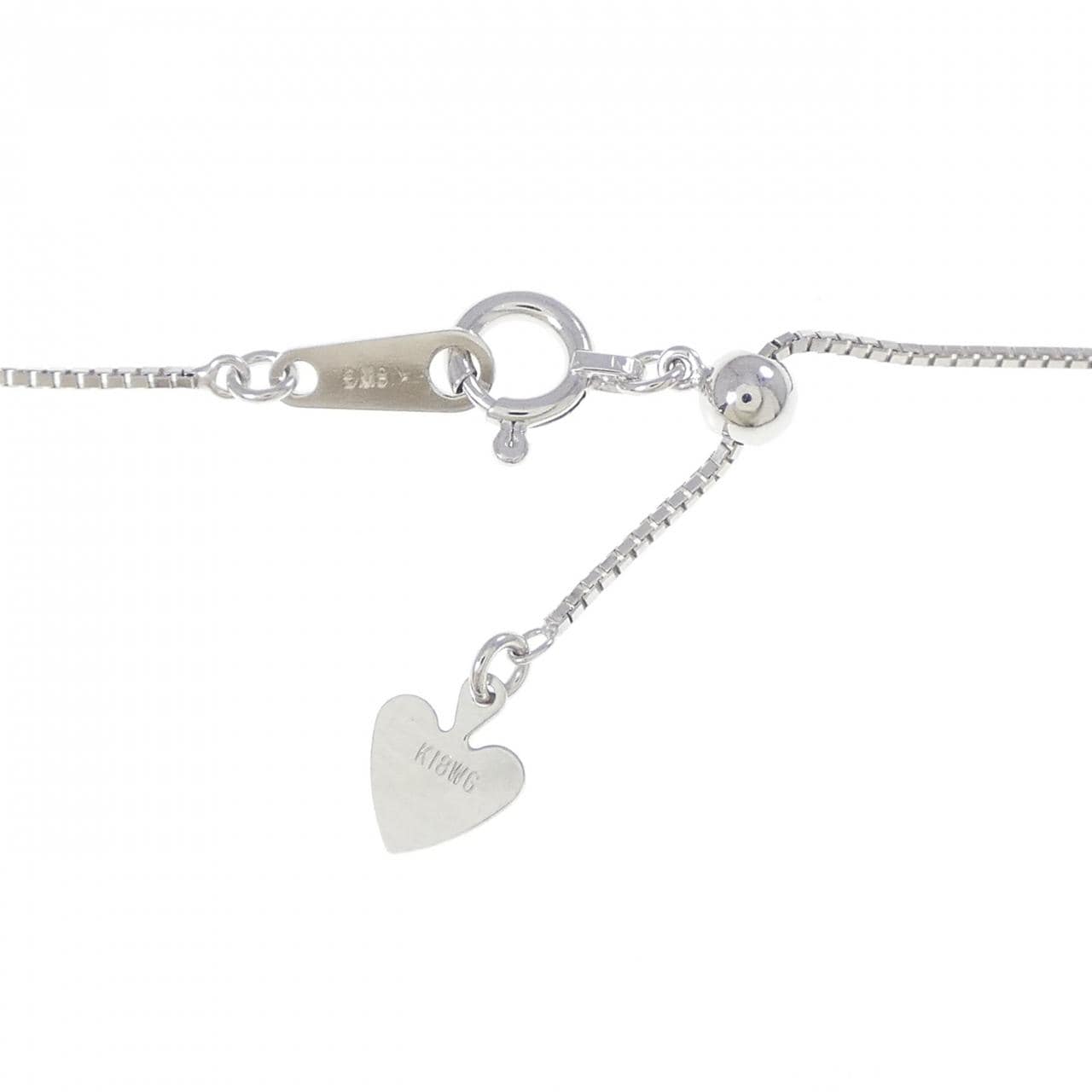 K18WG ダイヤモンド ネックレス 0.09CT