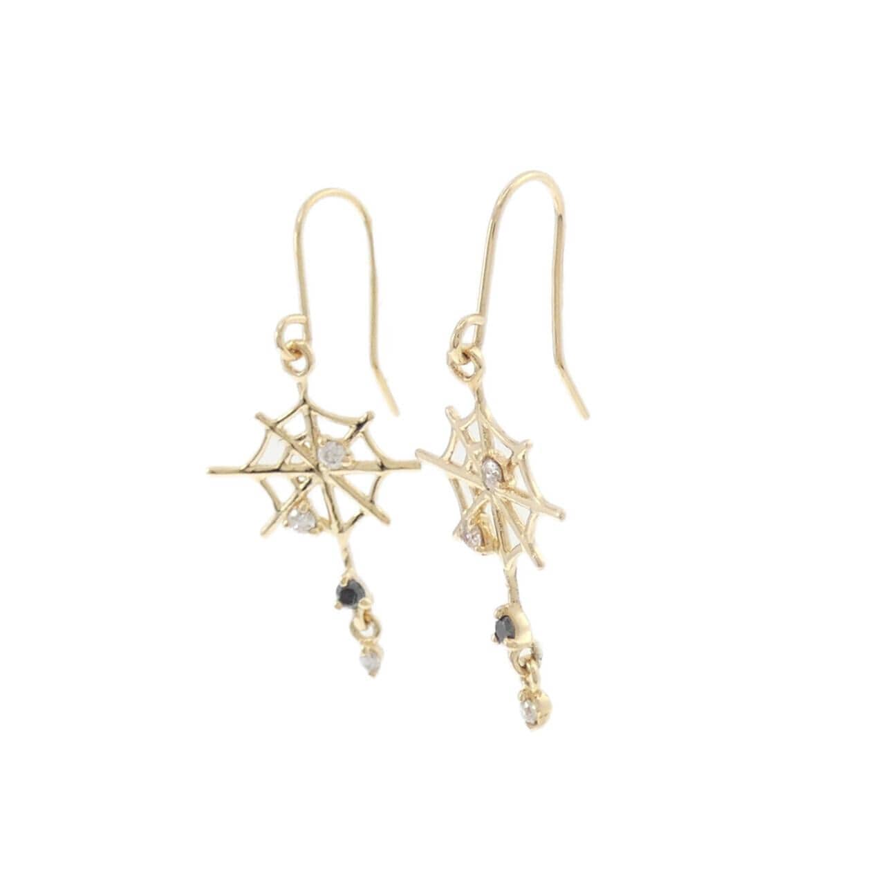 K18YG ダイヤモンド ピアス 0.08CT