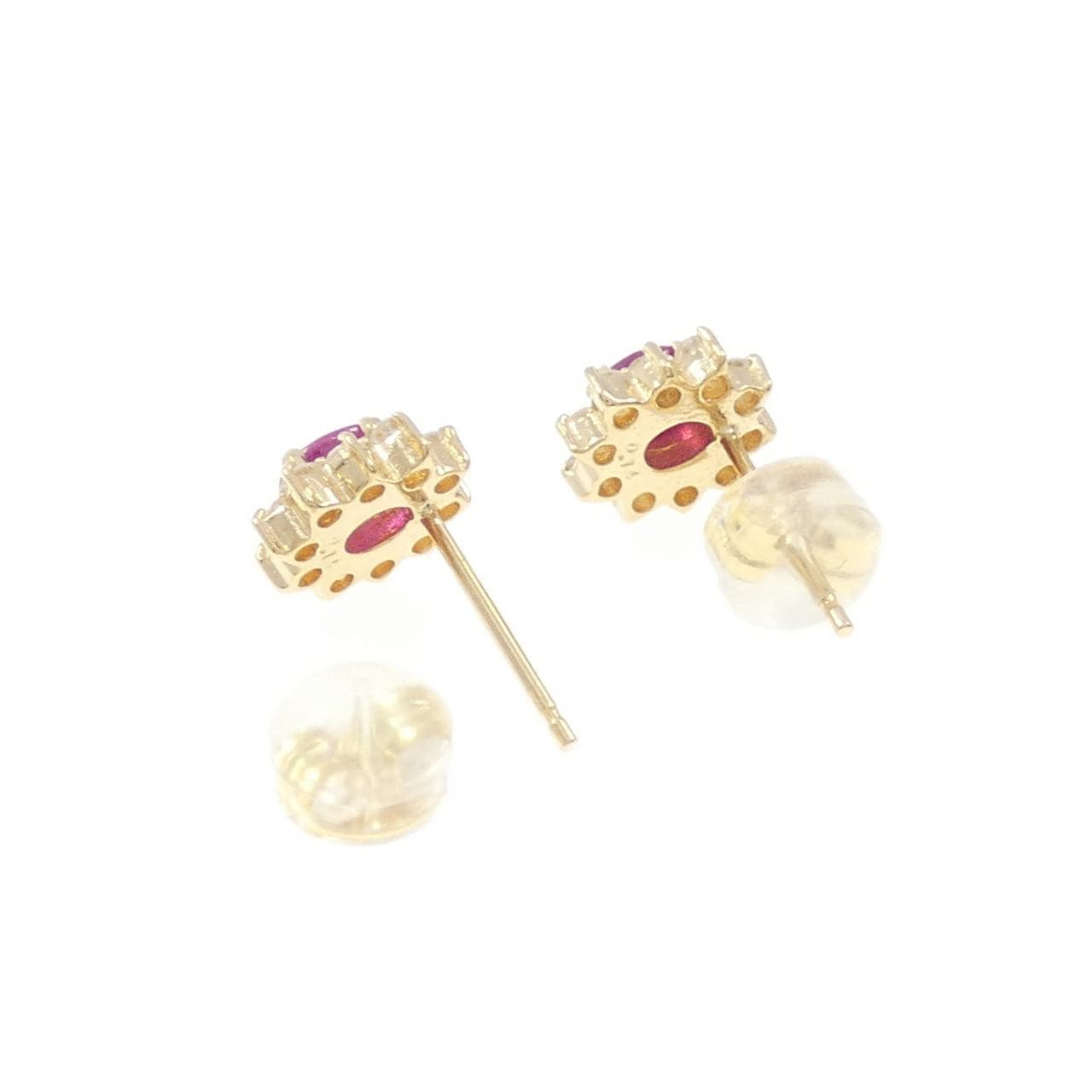 K18YG ルビー ピアス