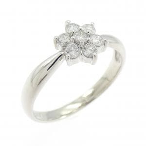 PT900 フラワー ダイヤモンド リング 0.302CT
