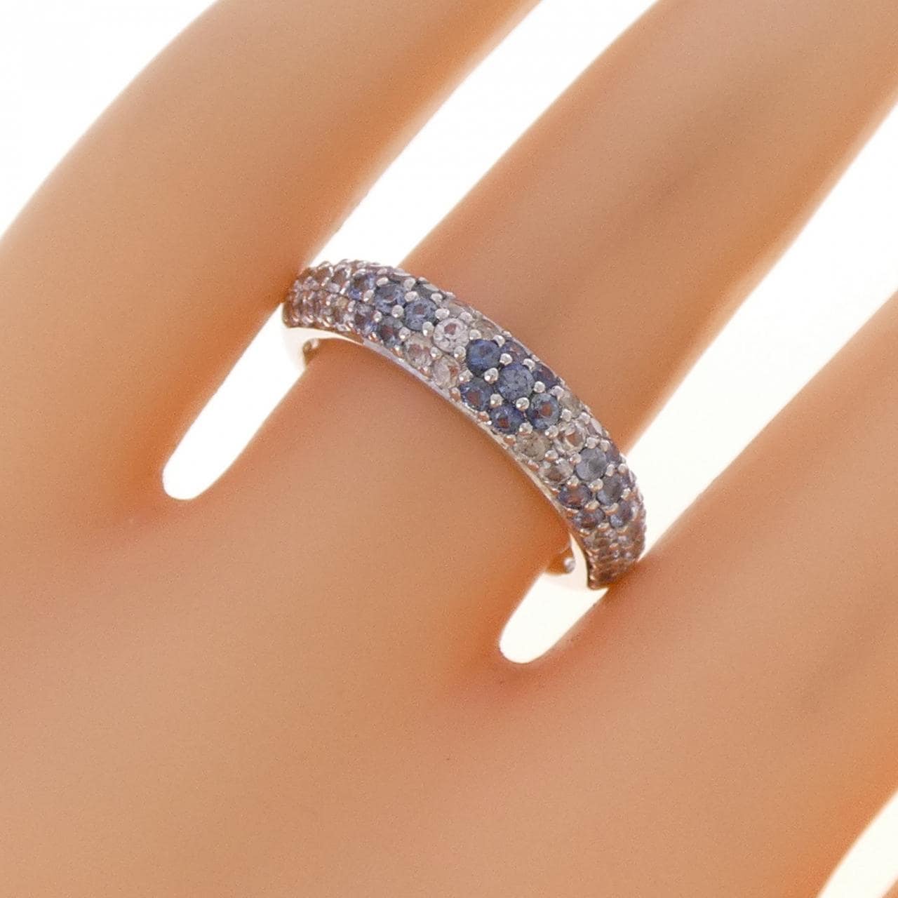 K18WG サファイヤ リング 1.20CT
