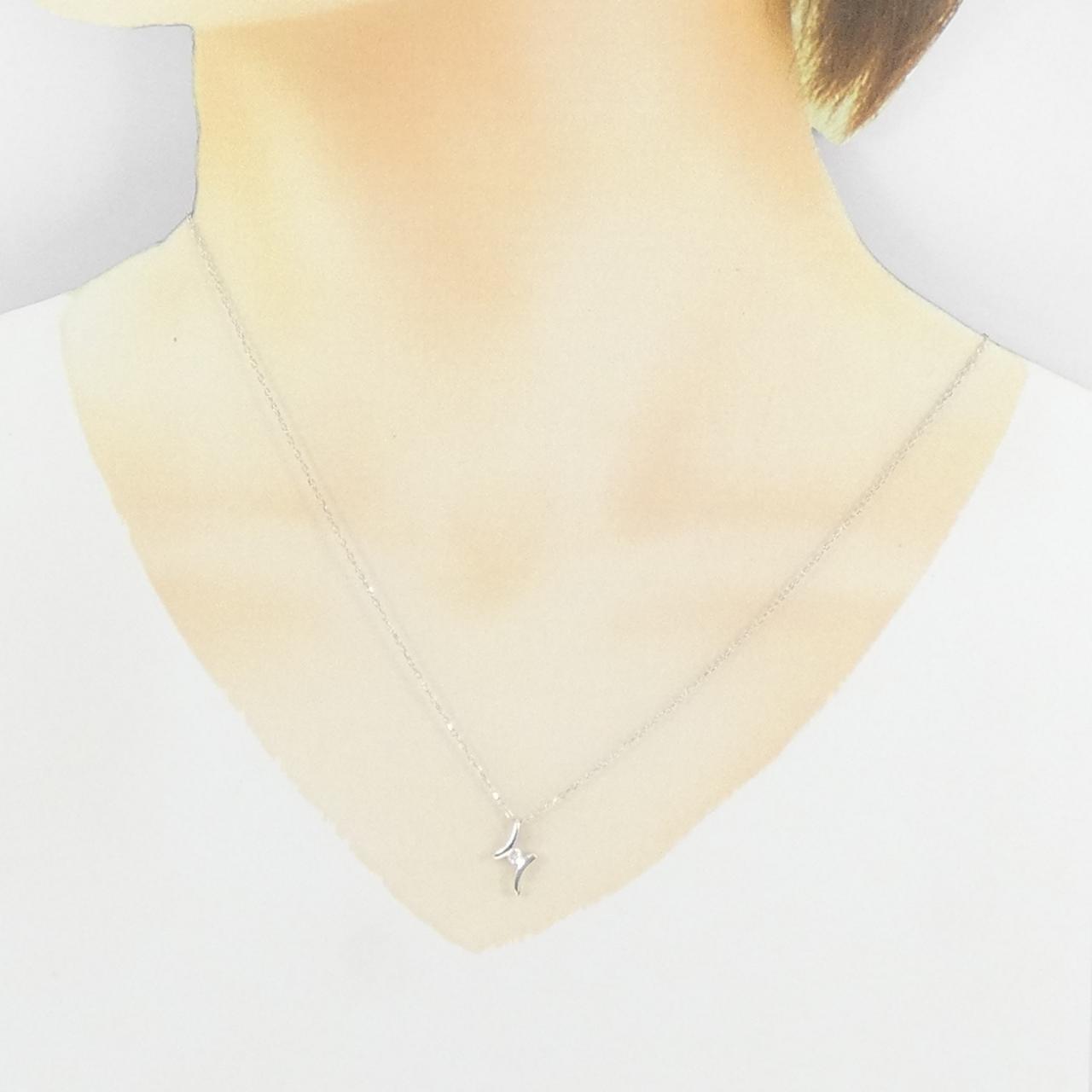 K18WG ダイヤモンド ネックレス 0.050CT