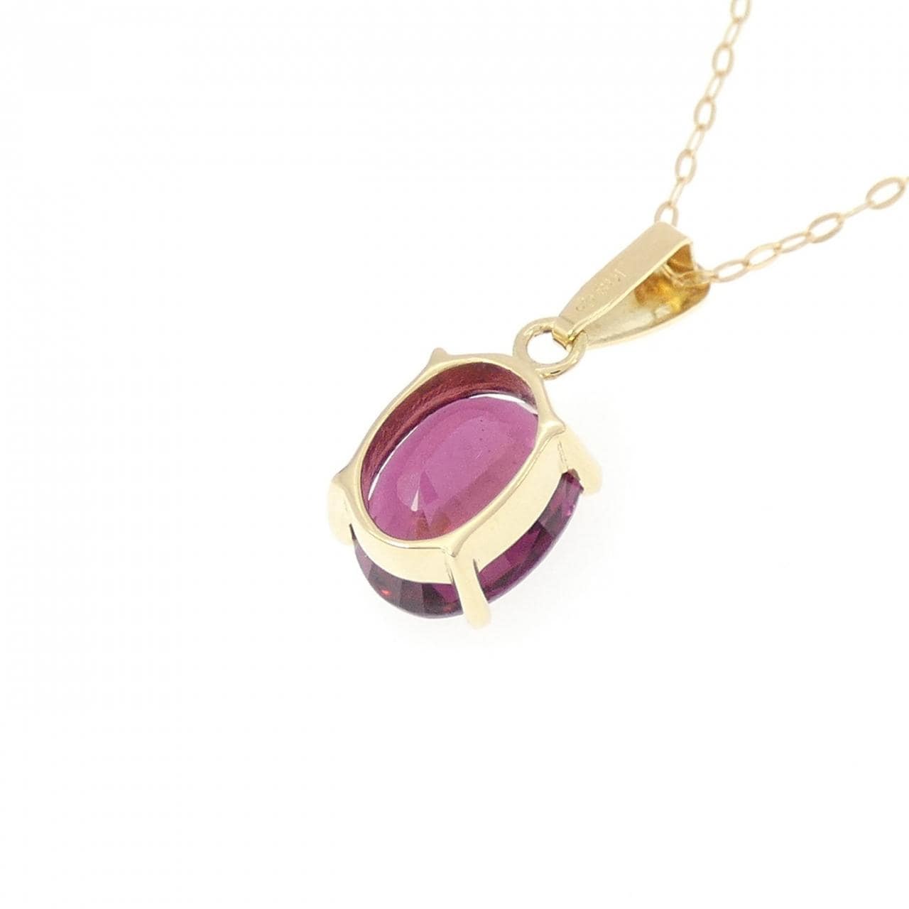 K18YG ガーネット ネックレス