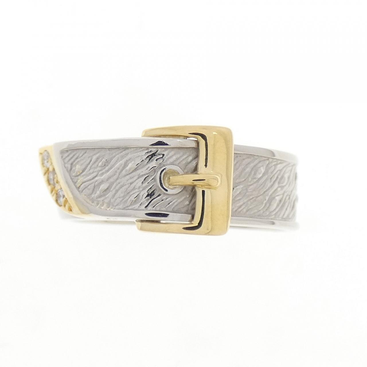 PT900/K18YG Diamond Ring 0.03CT