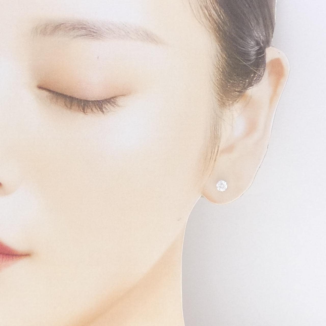 PT900 ダイヤモンド ピアス 0.312CT 0.319CT D VVS1-2 EX-VG