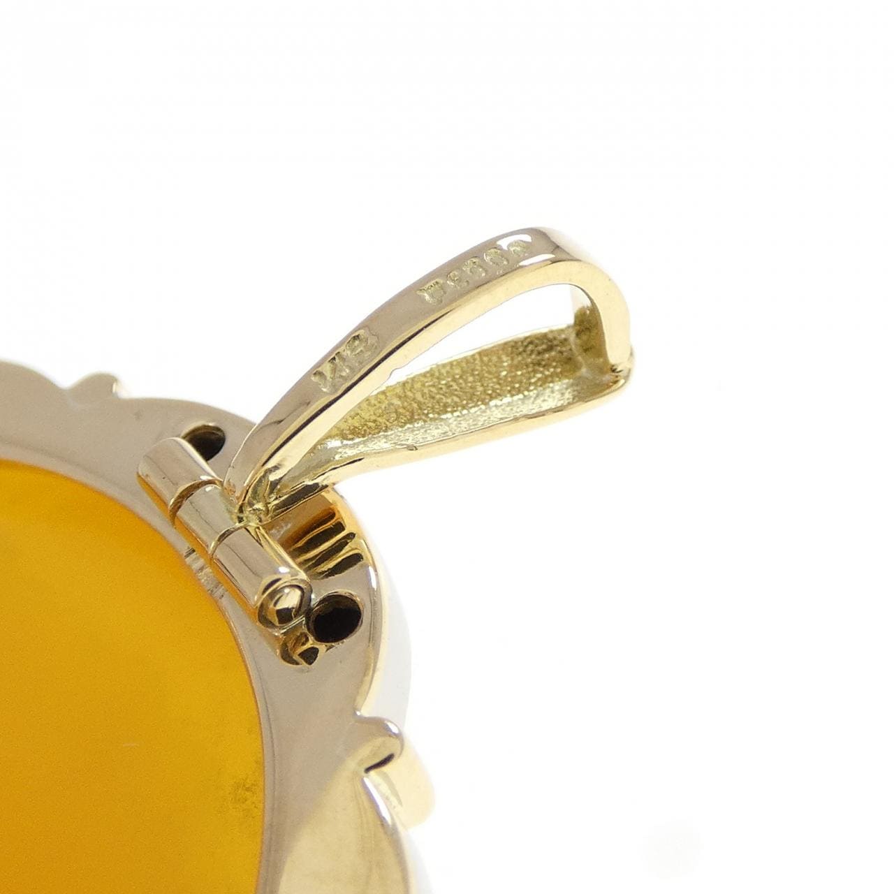 K18YG/PT900 メノウカメオ ブローチ