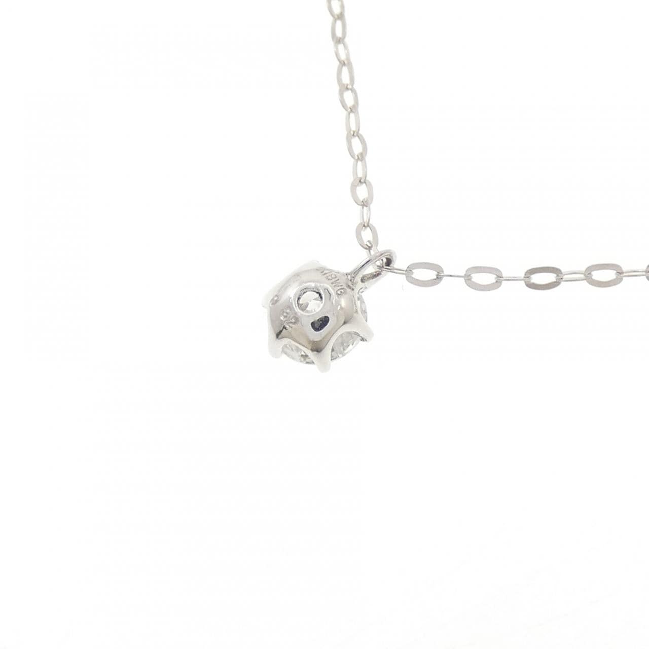 K18WG ソリティア ダイヤモンド ネックレス 0.32CT