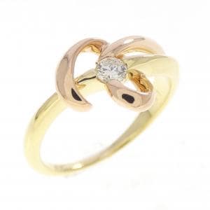 K18YG/K18PG ダイヤモンド リング 0.11CT
