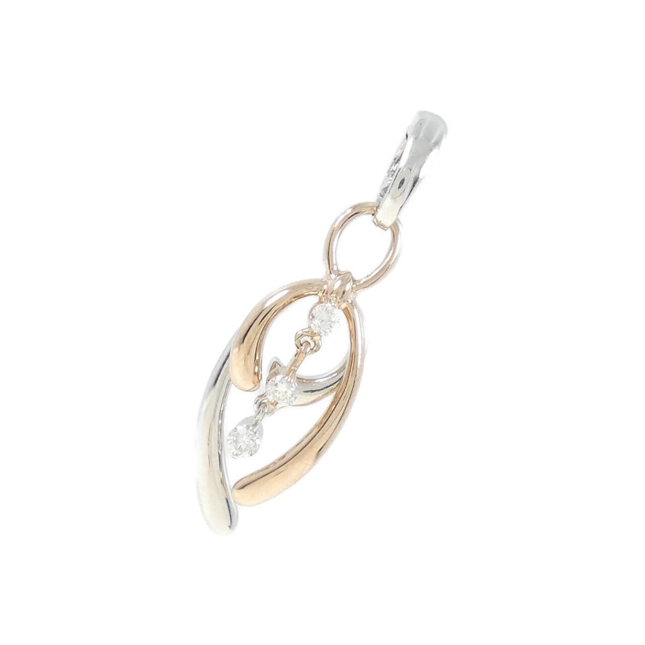 K18PG/K18WG Diamond pendant 0.08CT