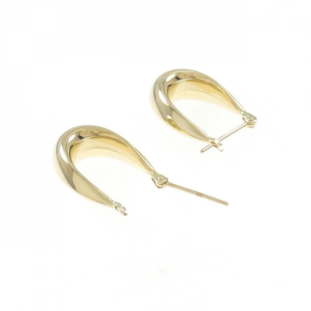 K18YG hoop earrings