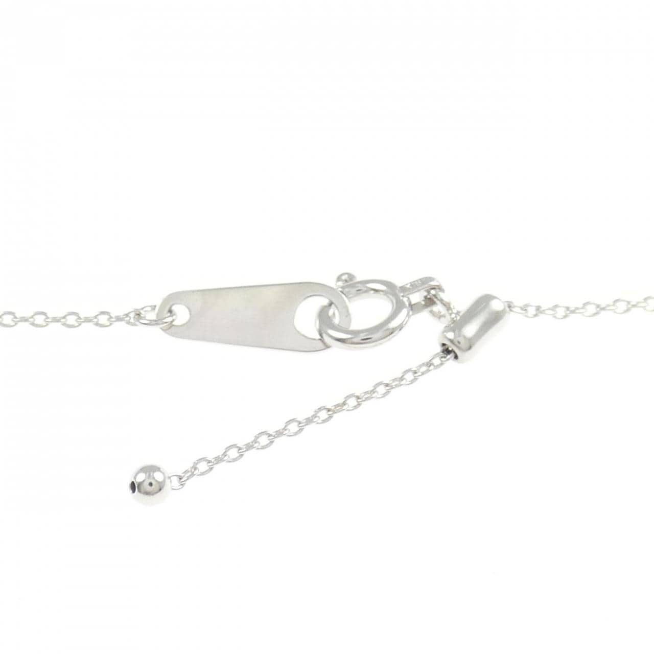 K18WG/K18YG フラワー サファイヤ ネックレス 0.60CT