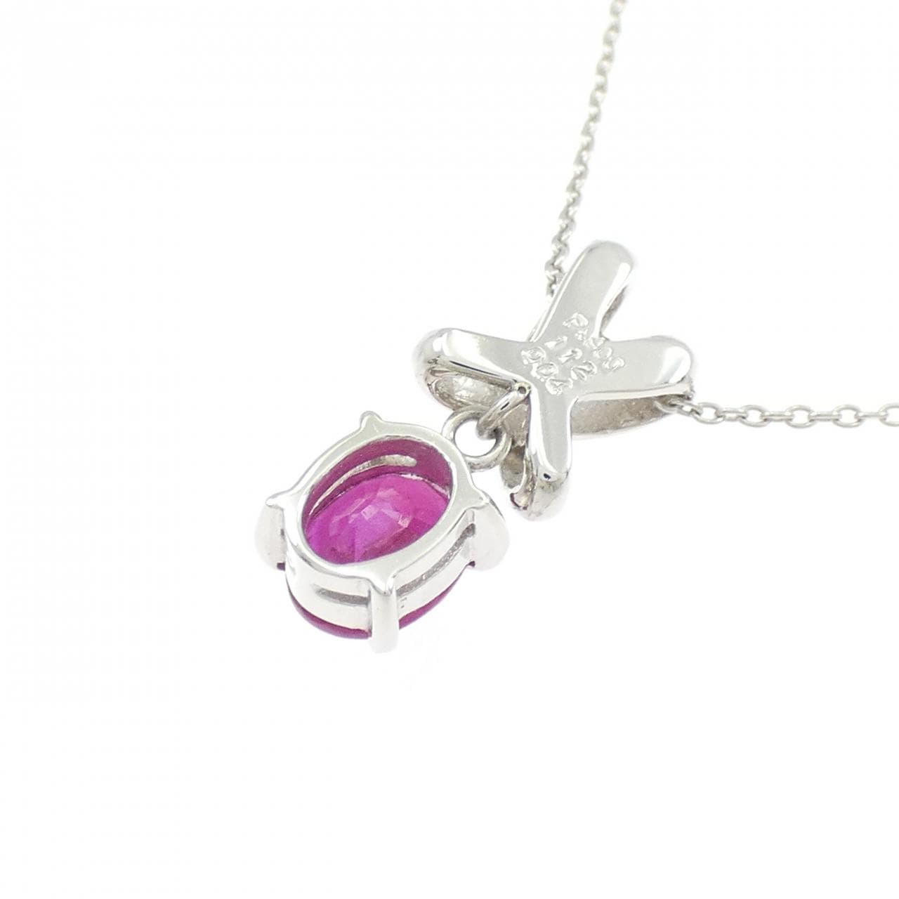PT900/PT850 ルビー ネックレス 1.12CT