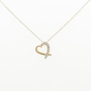K18YG ハート ダイヤモンド ネックレス 0.10CT