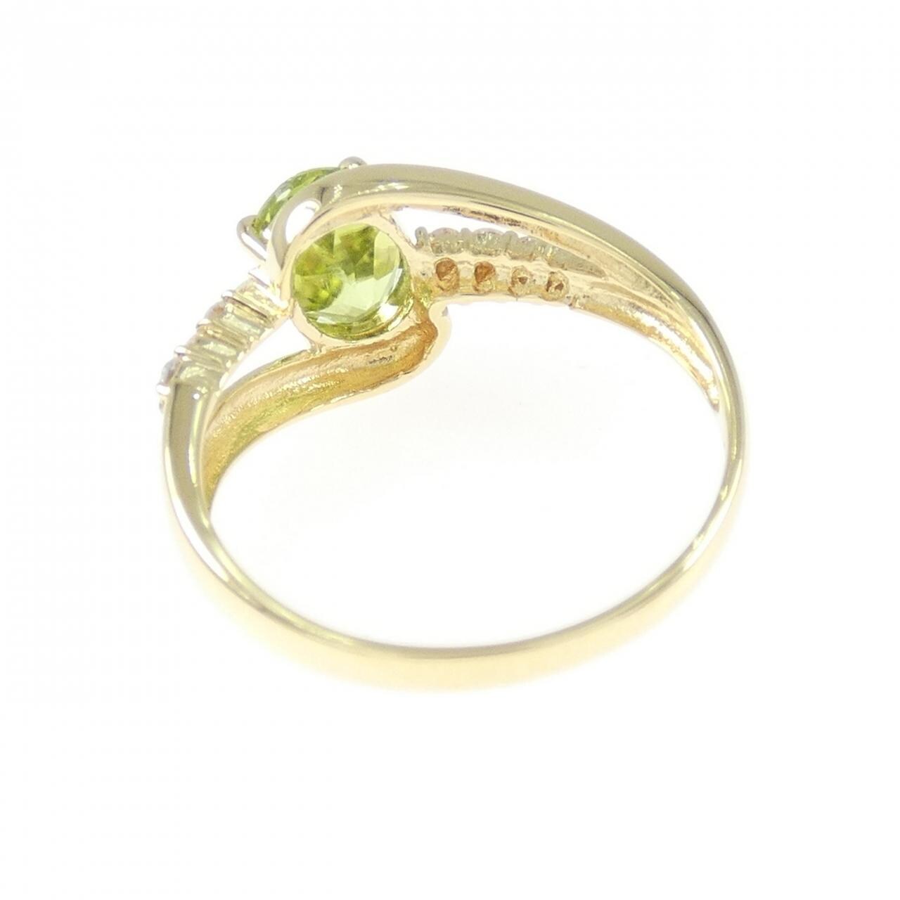 K18YG ペリドット リング