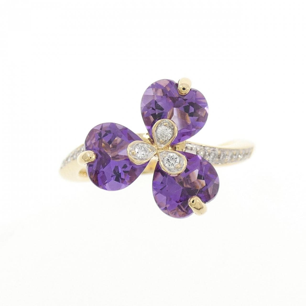 18YGYG/18KWG アメジスト リング 2.25CT