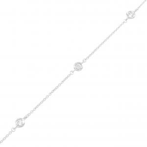 K18WG ダイヤモンド ブレスレット 0.16CT