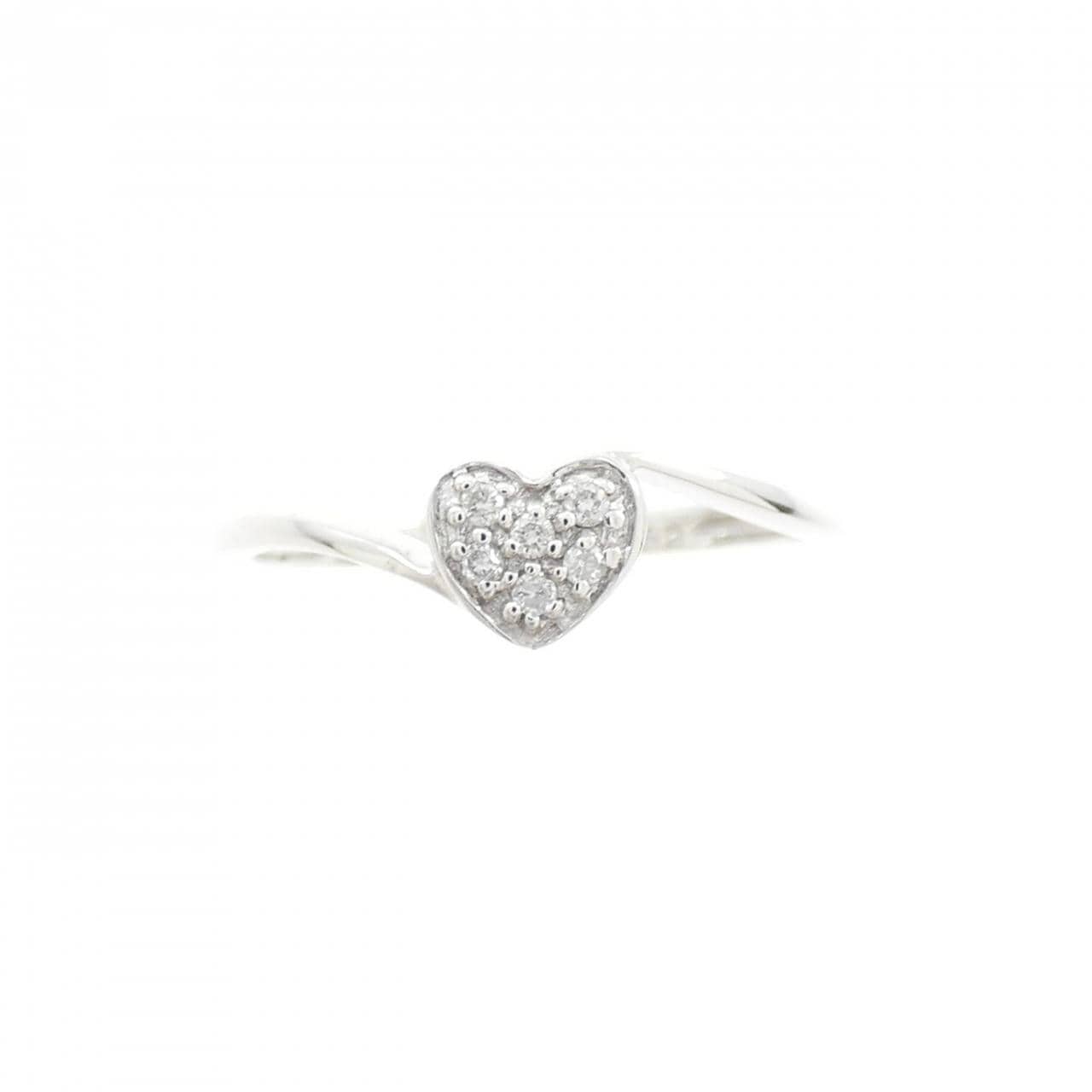 10KWG ハート ダイヤモンド リング 0.03CT