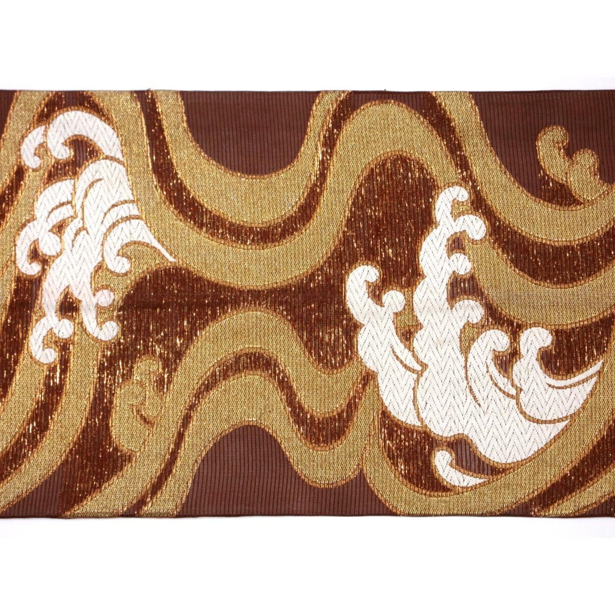 夏袋帯　絽織　全通柄　長尺