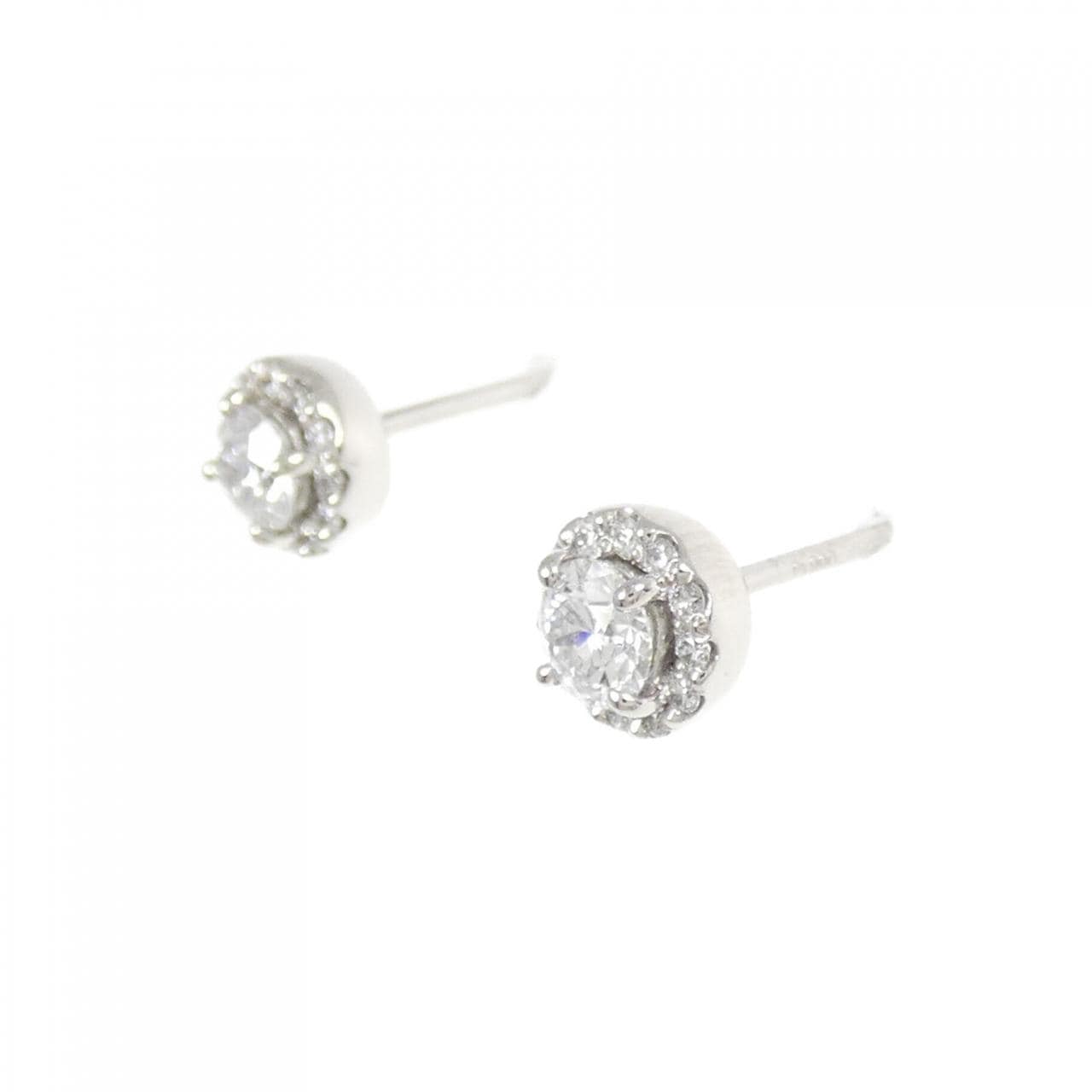 【リメイク】PT900/ST ダイヤモンド ピアス 0.204CT 0.207CT D VS2 3EXT
