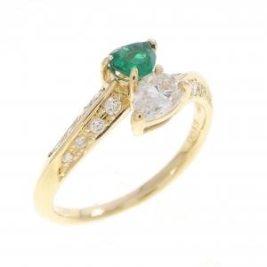 K18YG エメラルド リング 0.27CT