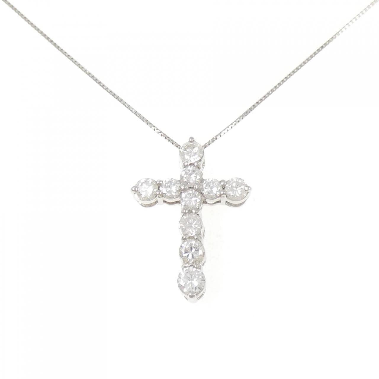 PT900/PT850 クロス ダイヤモンド ネックレス 1.03CT