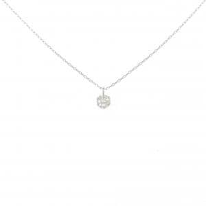 PT900/PT850 ソリティア ダイヤモンド ネックレス 0.10CT