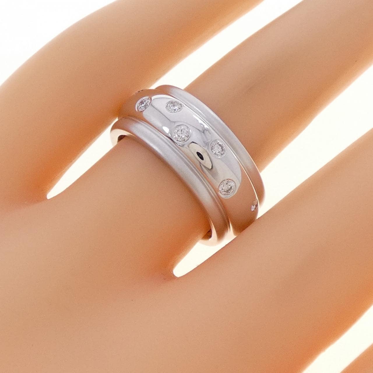 K18WG ダイヤモンド リング 0.22CT