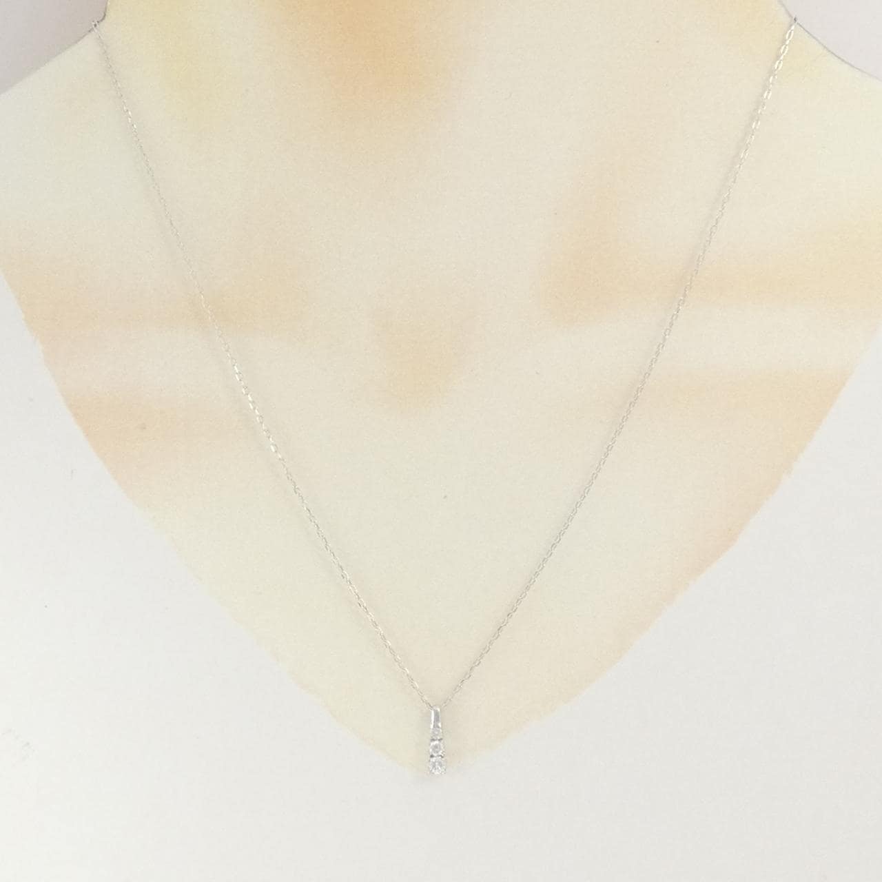 K18WG ダイヤモンド ネックレス 0.20CT