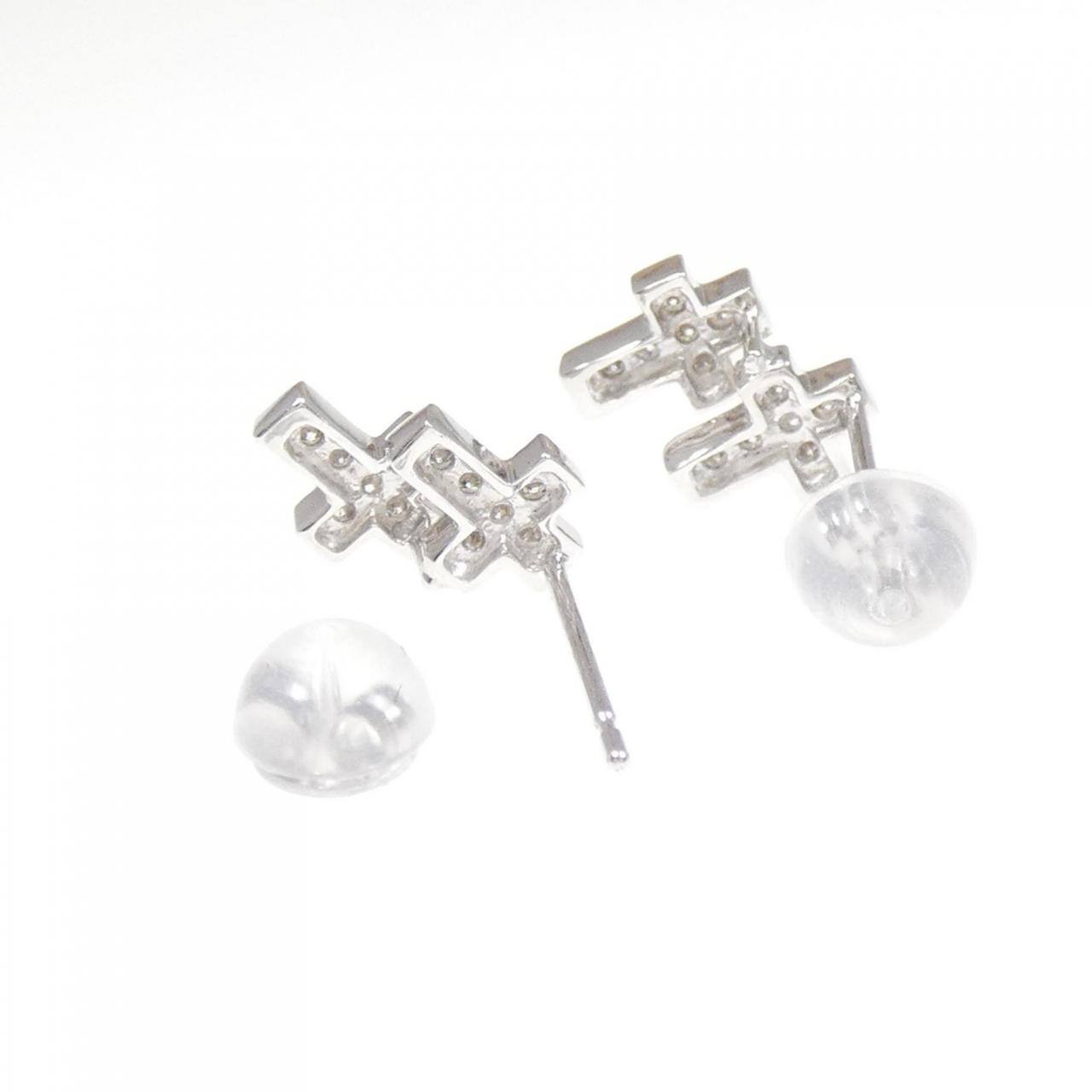 K18WG ダイヤモンド ピアス 0.20CT