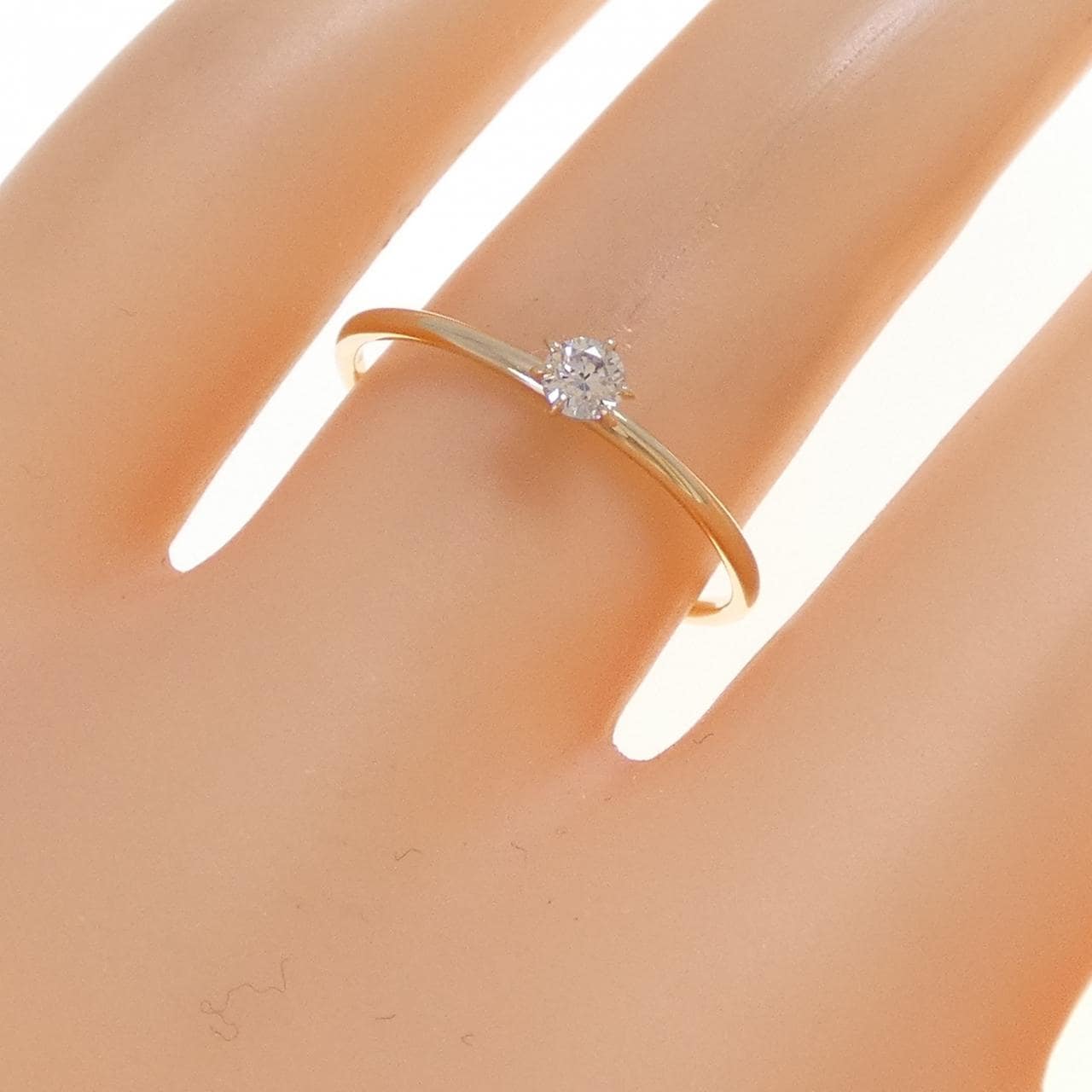 K10YG ダイヤモンド リング 0.10CT