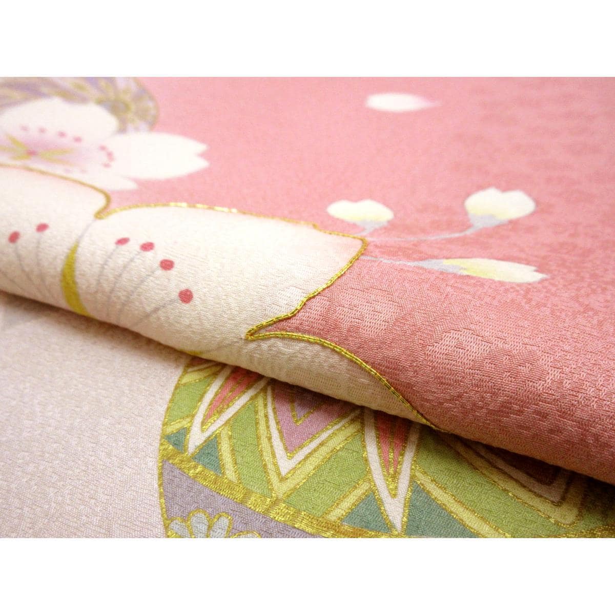 振袖　友禅金彩加工　刺繍入りボカシ染　身丈Ｓ寸