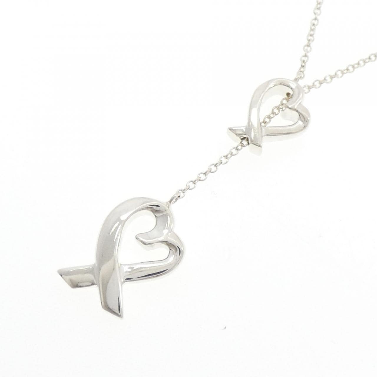 ティファニー ラビングハート ラリアット ネックレス