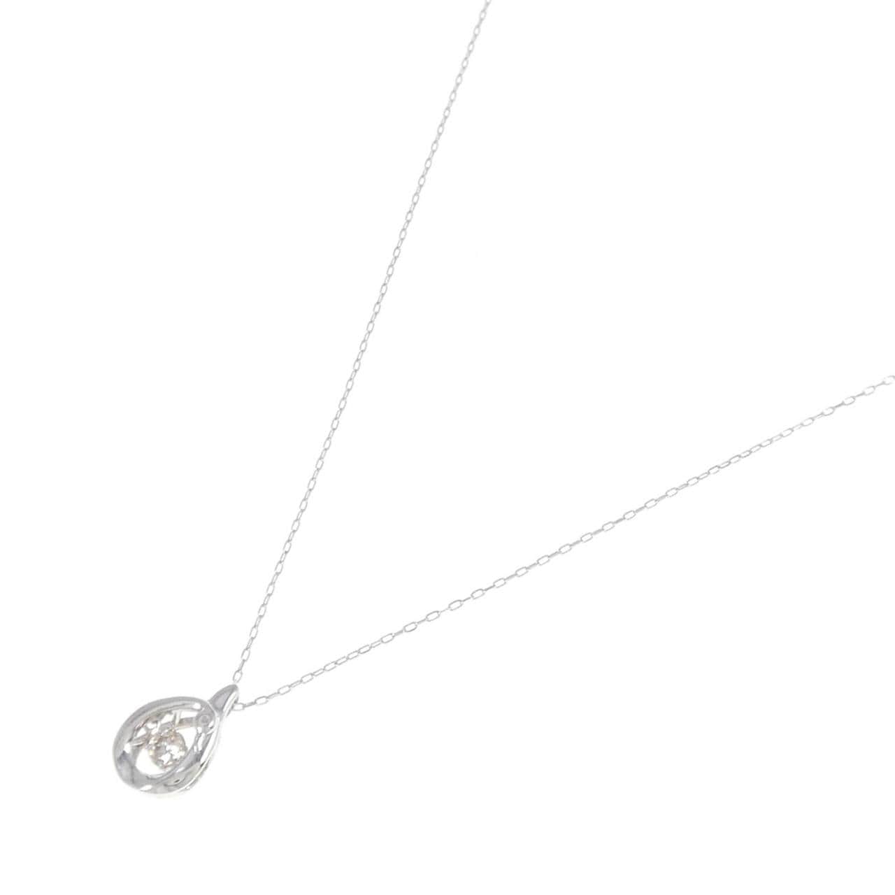 K18WG ダイヤモンド ネックレス 0.10CT