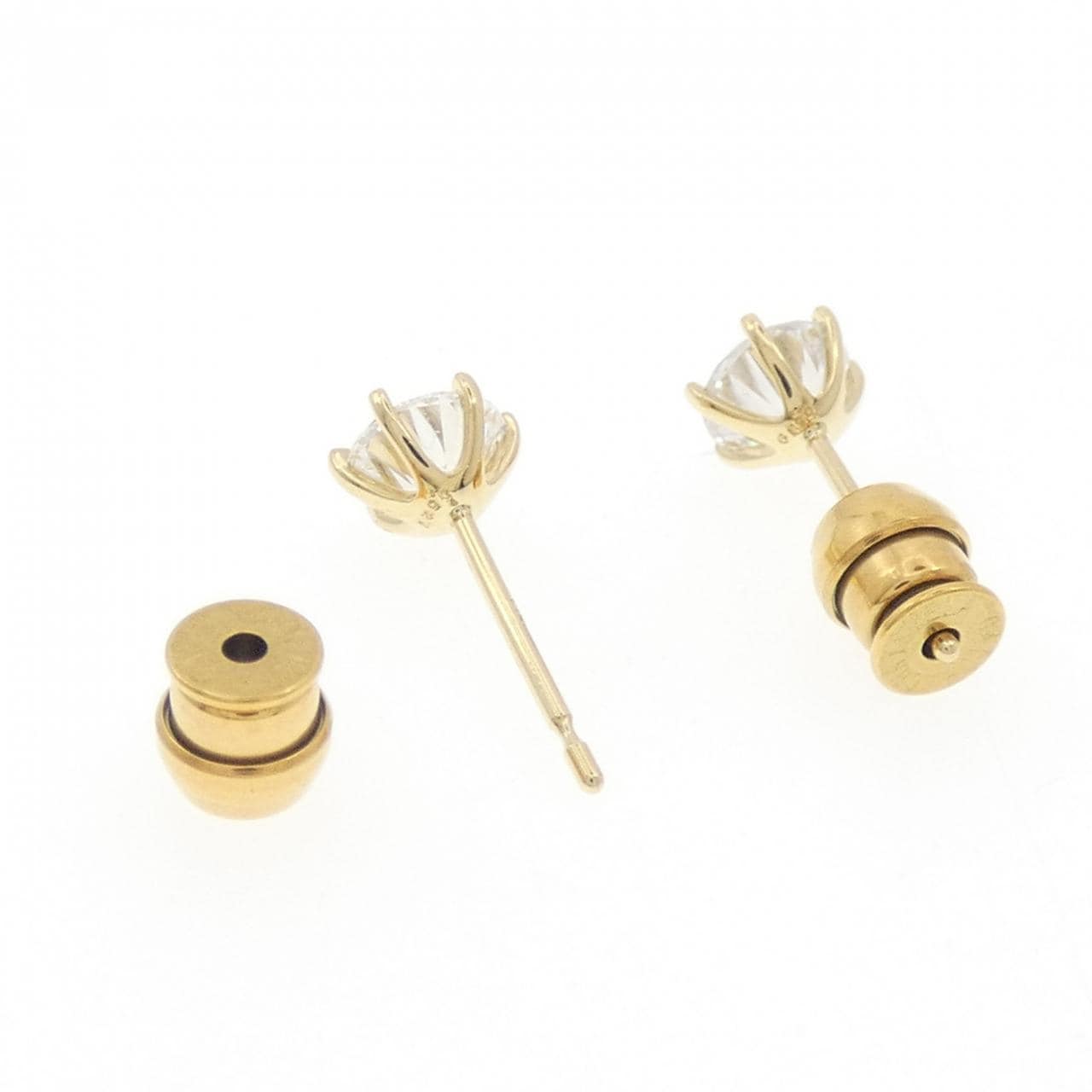 【リメイク】K18YG/ST ダイヤモンド ピアス 0.519CT 0.527CT E VS2 VG
