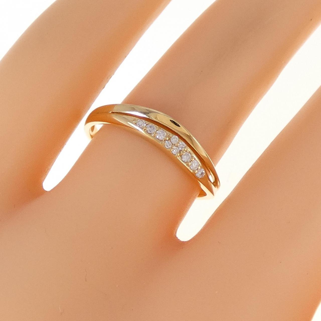 K18YG Diamond ring