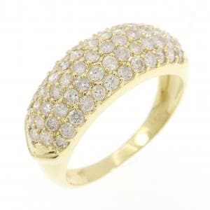 K18YG パヴェ ダイヤモンド リング 1.00CT
