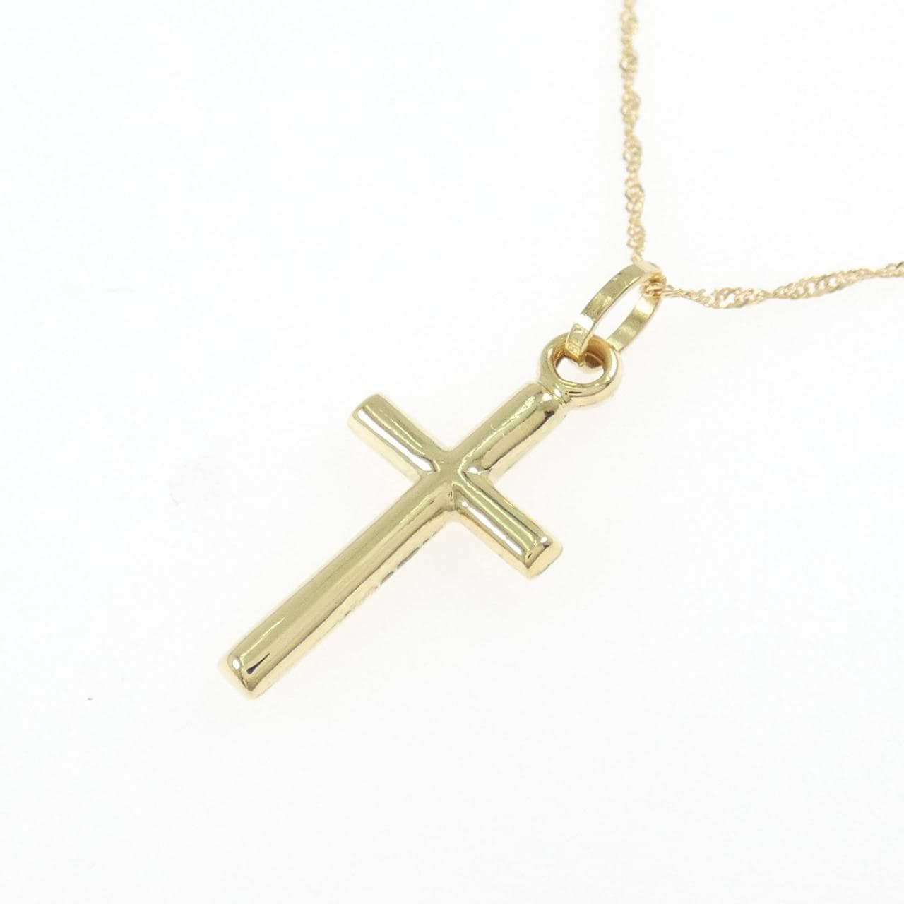 K18YG クロス ネックレス