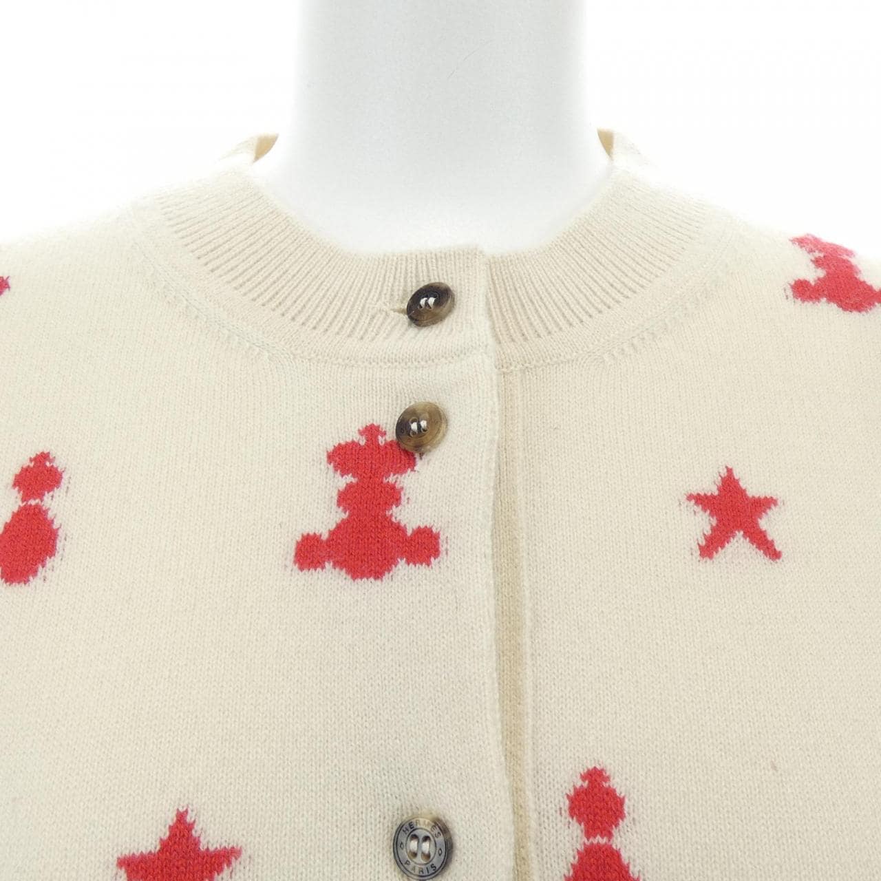 エルメス HERMES POSTE ET CAVALERIE *16-7700. カーディガン