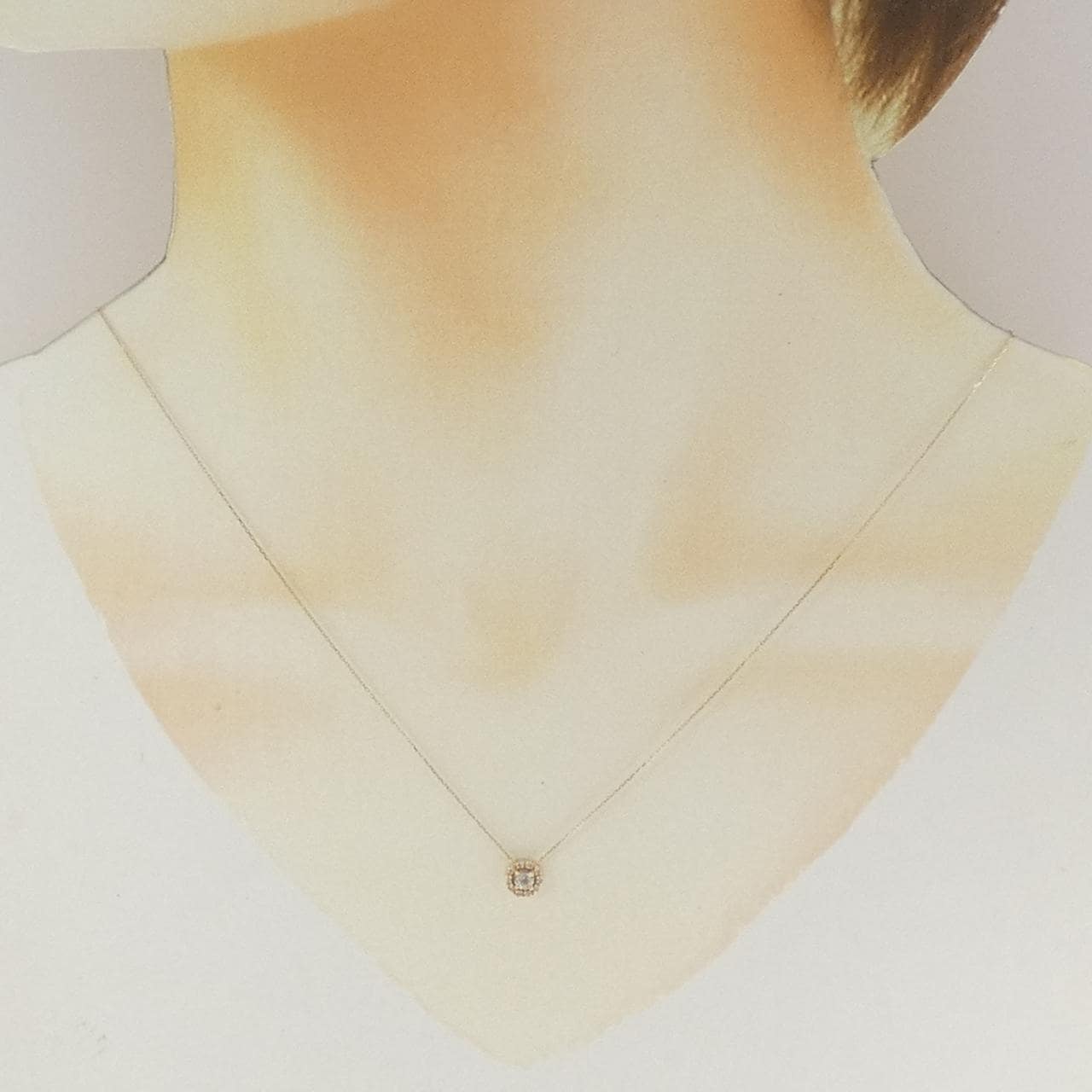 K10YG ホワイトトパーズ ネックレス