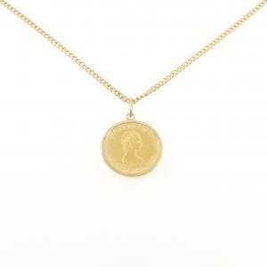 K18YG(枠) コイン ネックレス