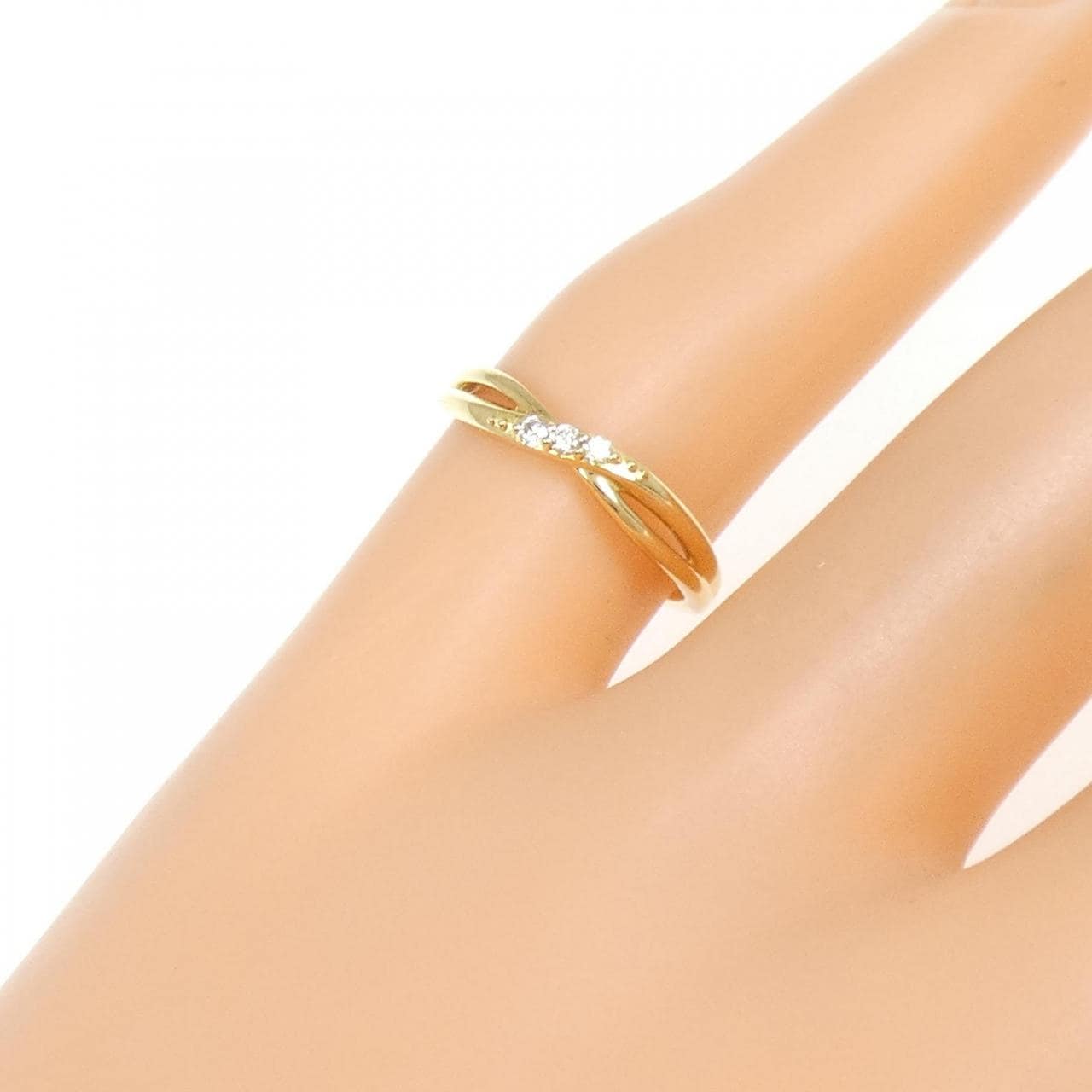 【新品】K18YG ダイヤモンド ピンキー リング 0.03CT