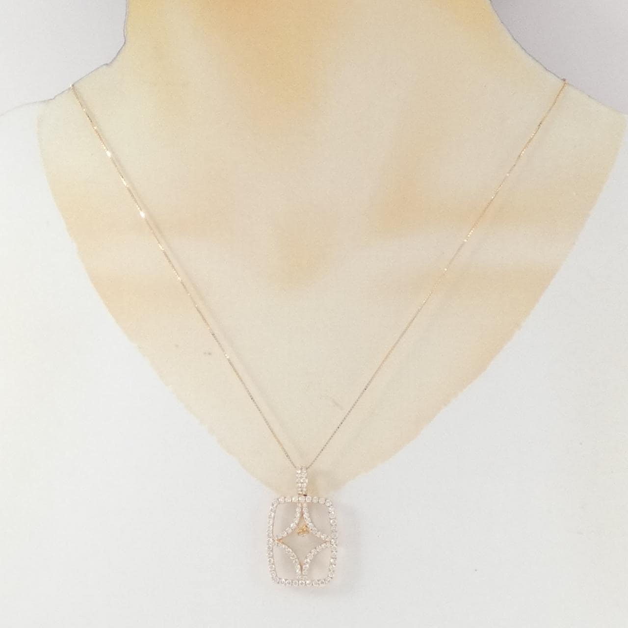 K18PG ダイヤモンド ネックレス 1.46CT
