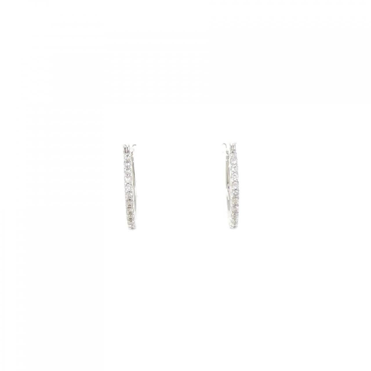 K18WG/K14WG ダイヤモンド ピアス 0.24CT