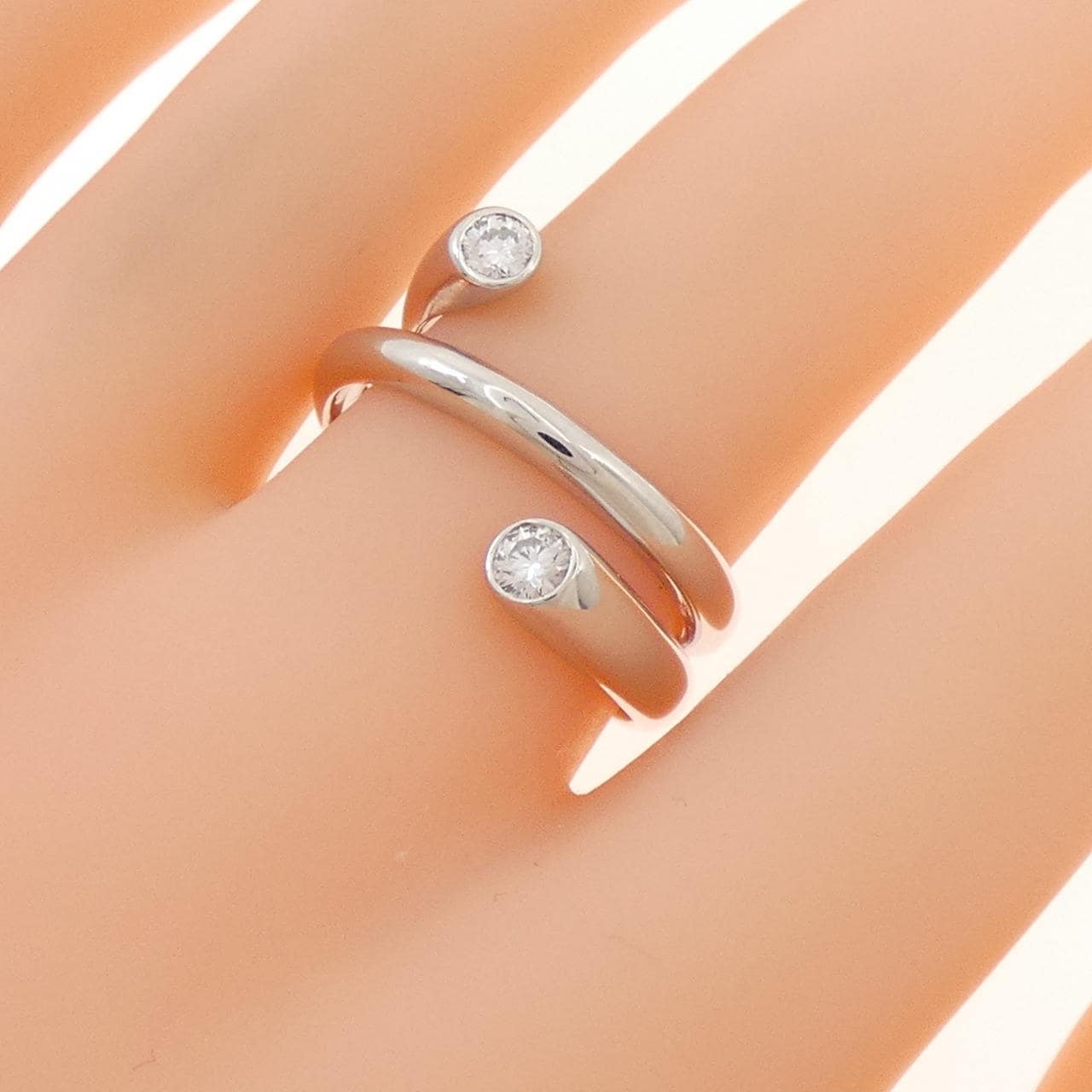 K14WG ダイヤモンド リング 0.26CT