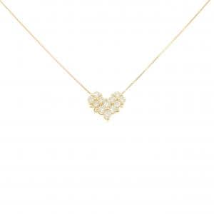K18YG 2WAY フラワー×ハート ダイヤモンド ネックレス 0.50CT